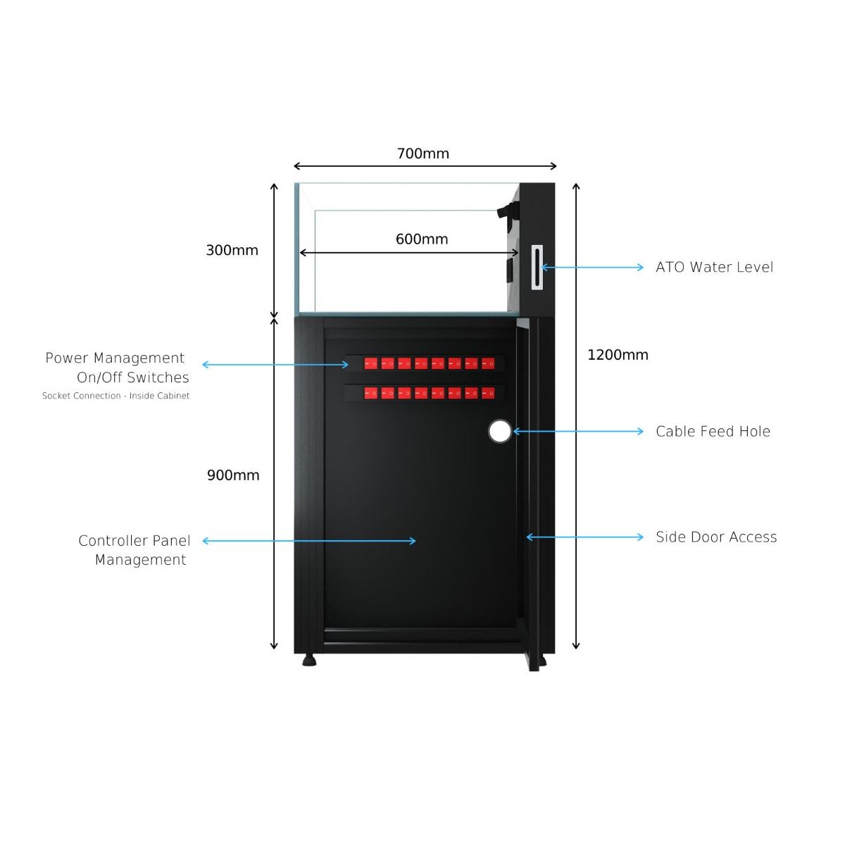 Cade Aquariums Reef S2 Frag Tank 1200 Shallow Marine System