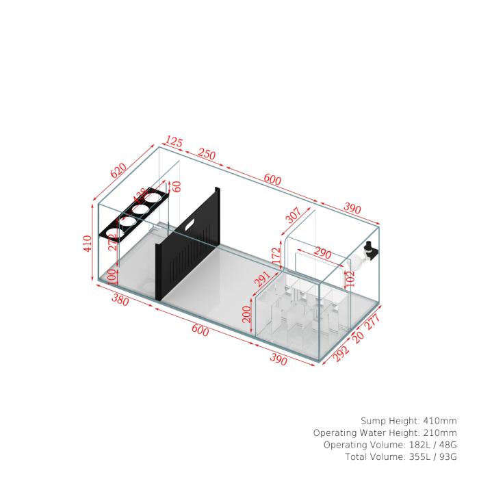 Cade Aquariums Reef S2 2100 Rimless Marine Aquarium System