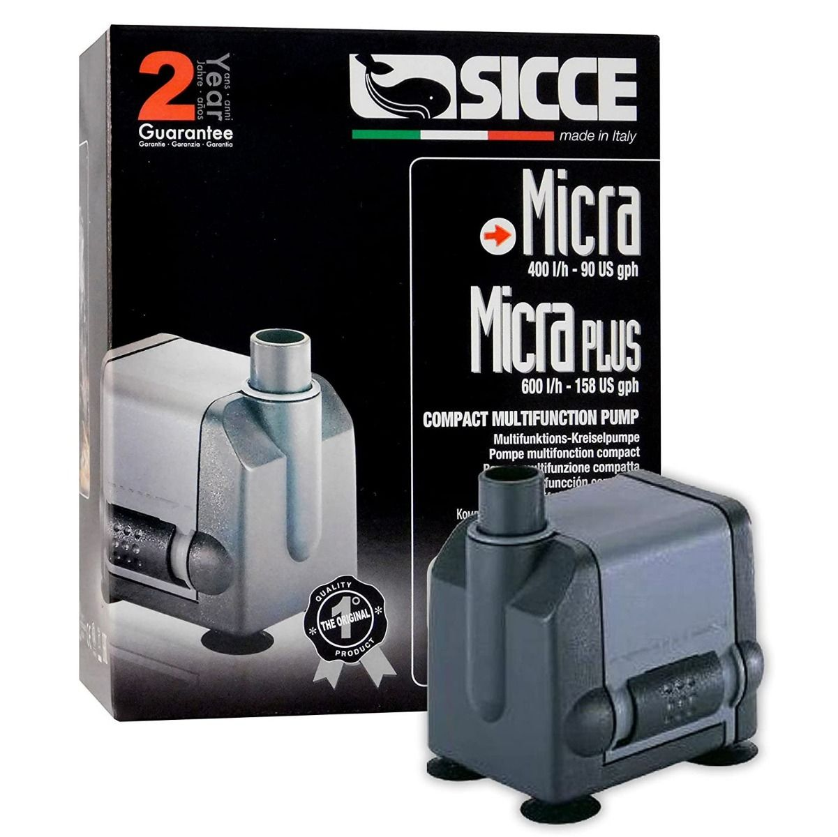 Sicce Micra Pump 400L/H Compact Submersible Aquarium Pump