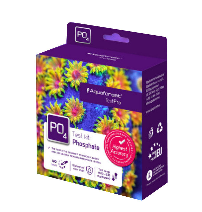 Aquaforest Phosphate Test Pro Kit – Reef Aquarium PO4 Water Test Kit (40 Tests)