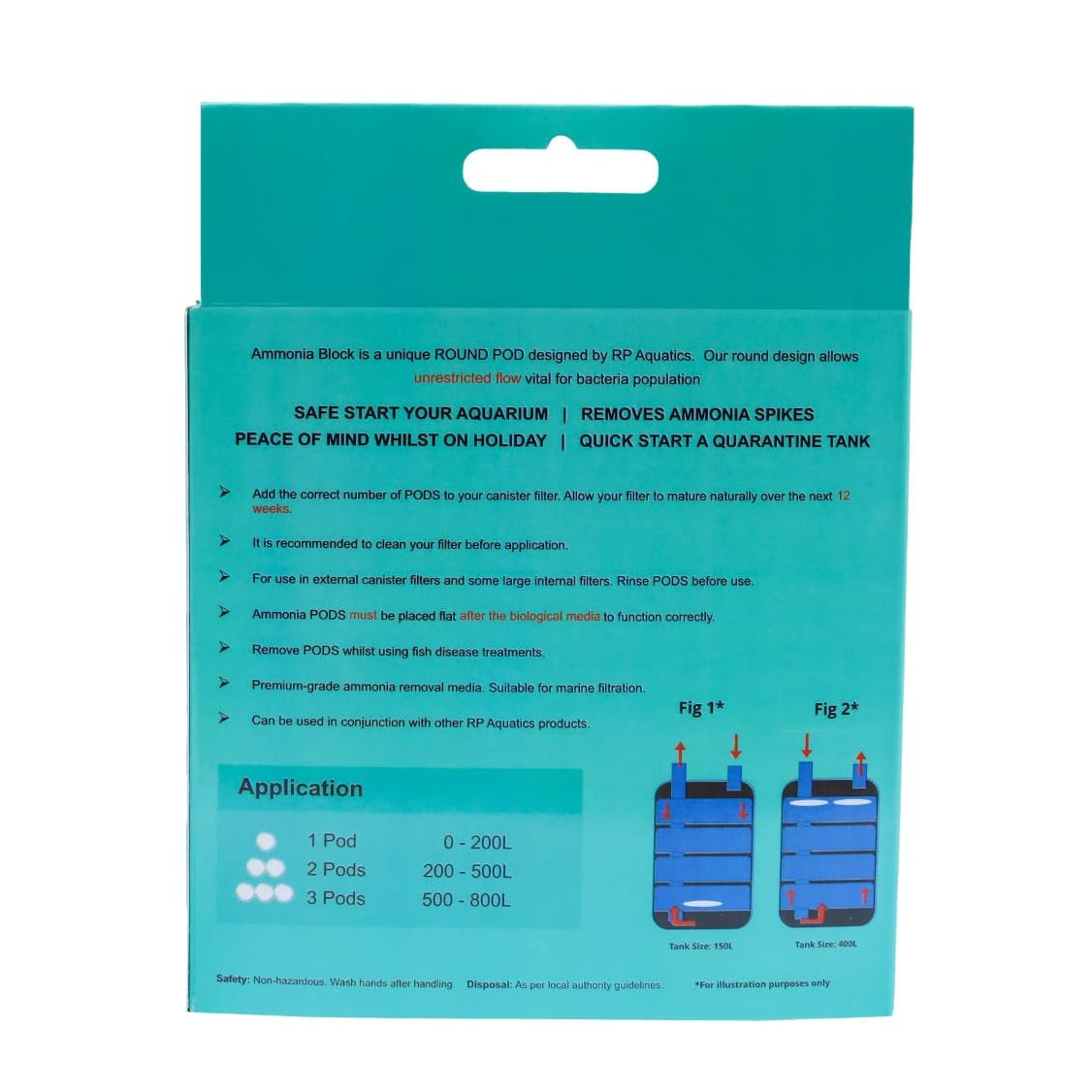 RP Ammonia Block Marine (3 Pack) – Premium Ammonia Removal Pods for Aquariums