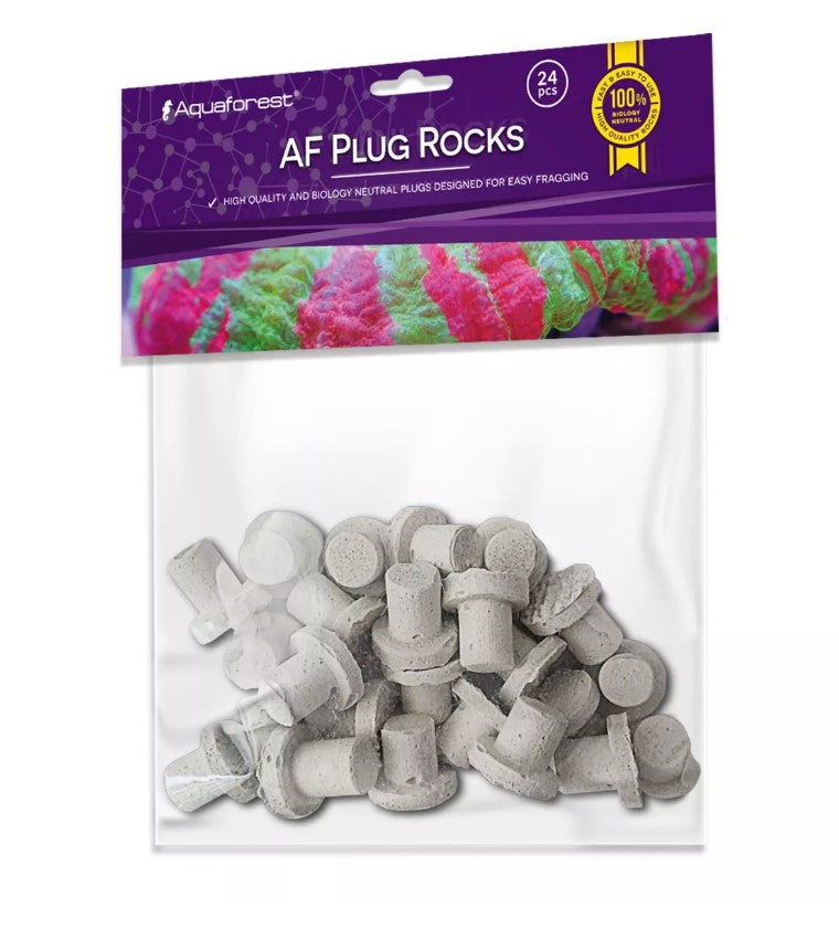 Aquaforest Plug Rocks White 24pcs – Coral Frag Plugs for Reef Aquariums