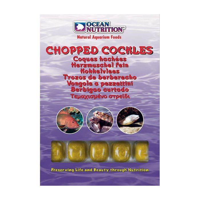Ocean Nutrition Frozen Chopped Cockles - Marine Protein for Fish & Invertebrates