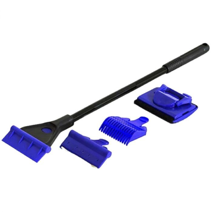 D-D Aqua Scraper 4-in-1 Aquarium Cleaner – 6” Handle