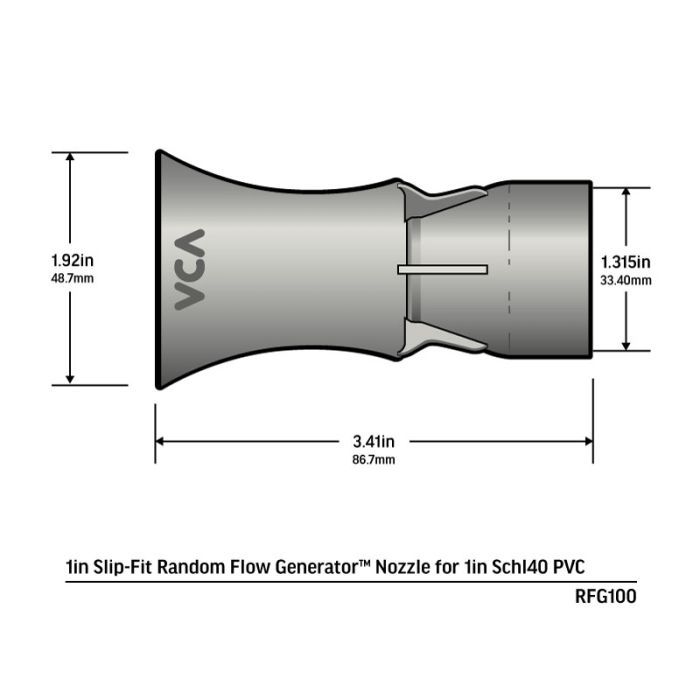 VCA 1" Random Flow Generator – No Moving Parts for Random Water Flow