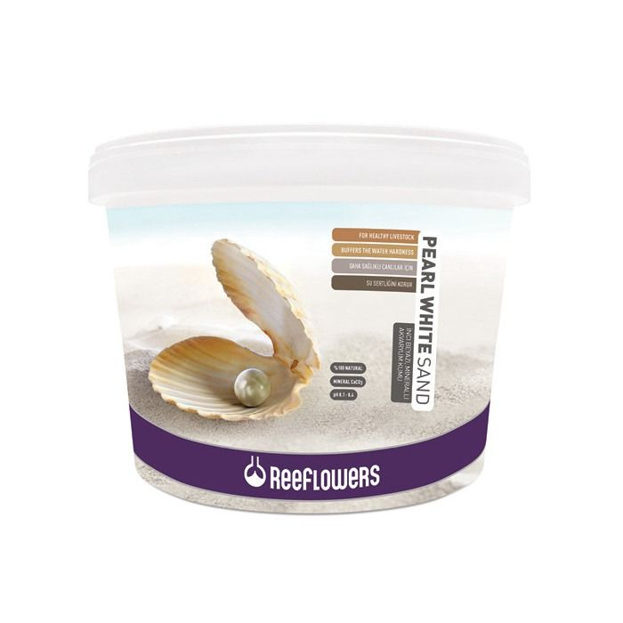 Reeflowers Pearl White Sand (0.5 - 1mm) 25kg – pH Buffer for Saltwater & High pH Aquariums