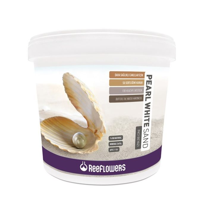 Reeflowers Pearl White Sand 1-1.5mm (7kg) – Natural pH Buffer for Aquariums