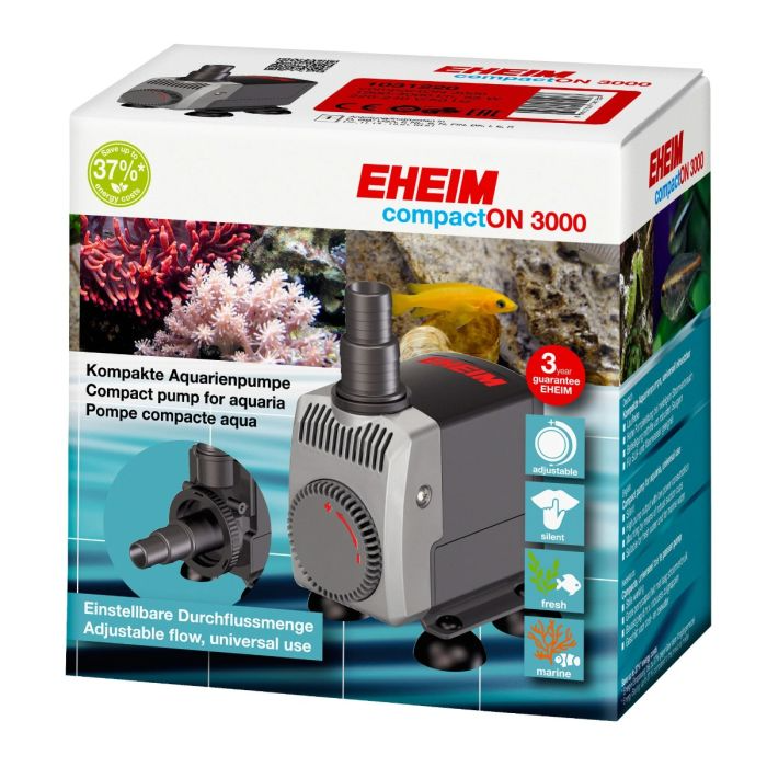 EHEIM compactON 3000 Aquarium Pump – Adjustable Flow Rate, Silent Operation
