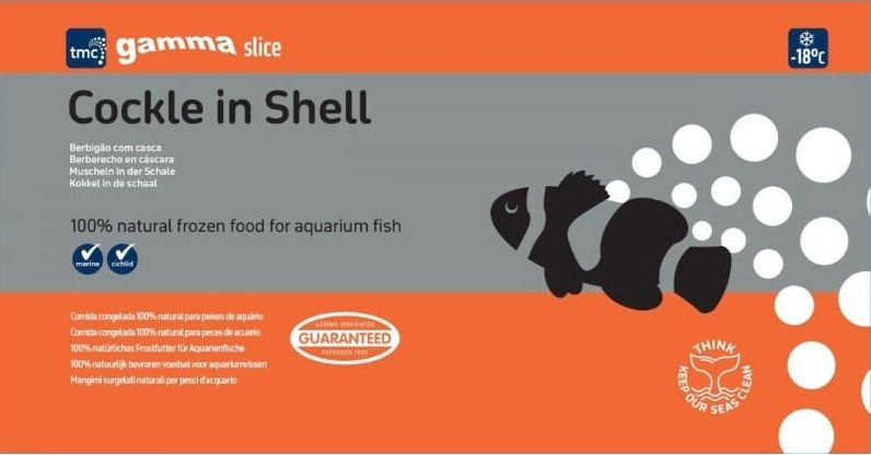 Gamma Cockle in Shell Flat Pack 250g for Marine & Cichlid Fish