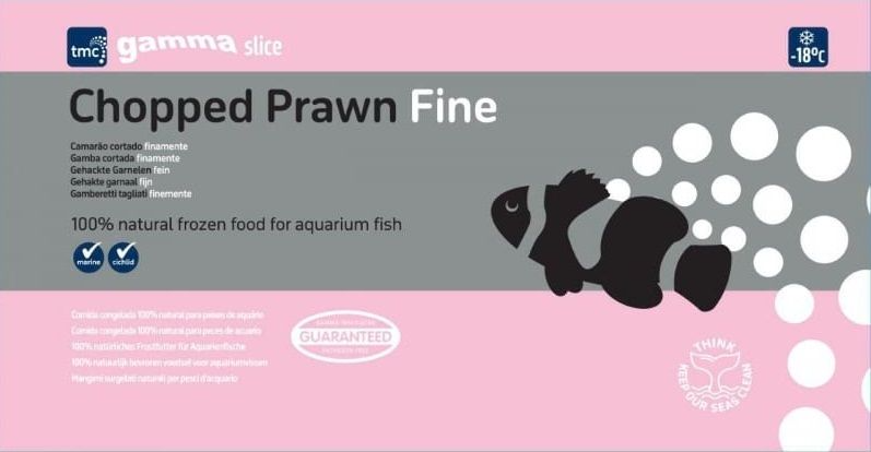 Gamma Slice Chopped Prawn Flat Pack 250g – Premium Fish Food for Marine & Cichlids