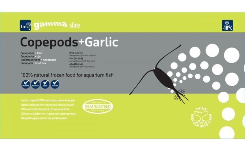 Gamma Slice Copepod + Garlic 250g - Premium Fish Food for All Aquatic Species