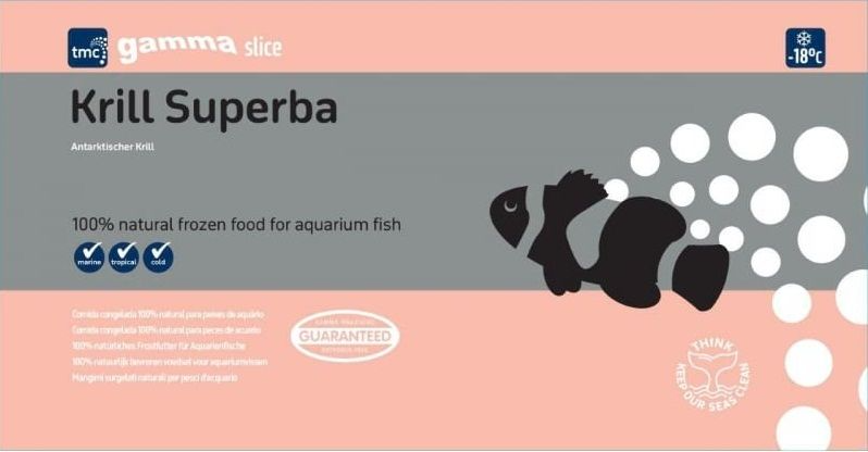 Gamma Slice Krill Superba Flat Pack 250g – Premium Fish Food for All Aquariums