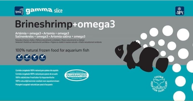 Gamma Slice Omega Brineshrimp Flat Pack 250g - Omega-3 Enriched for Marine
