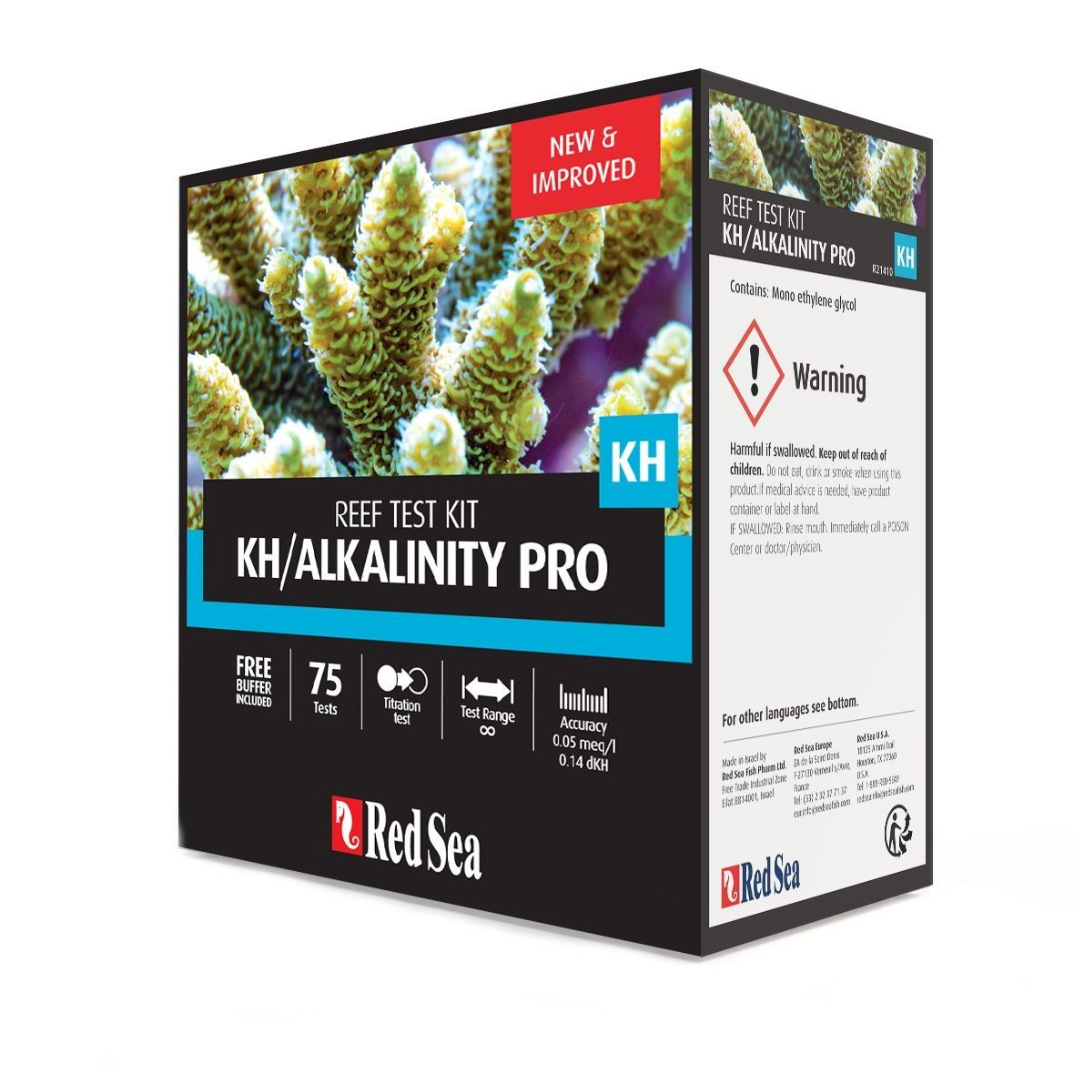 Red Sea KH/Alkalinity Pro Test Kit — Accurate KH & Alkalinity Testing for Reef Aquariums