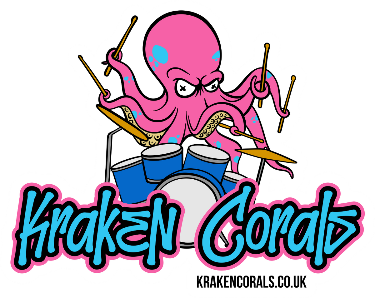 Kraktopus On The Drums Sticker – Fun Octopus Music & Aquarium Sticker