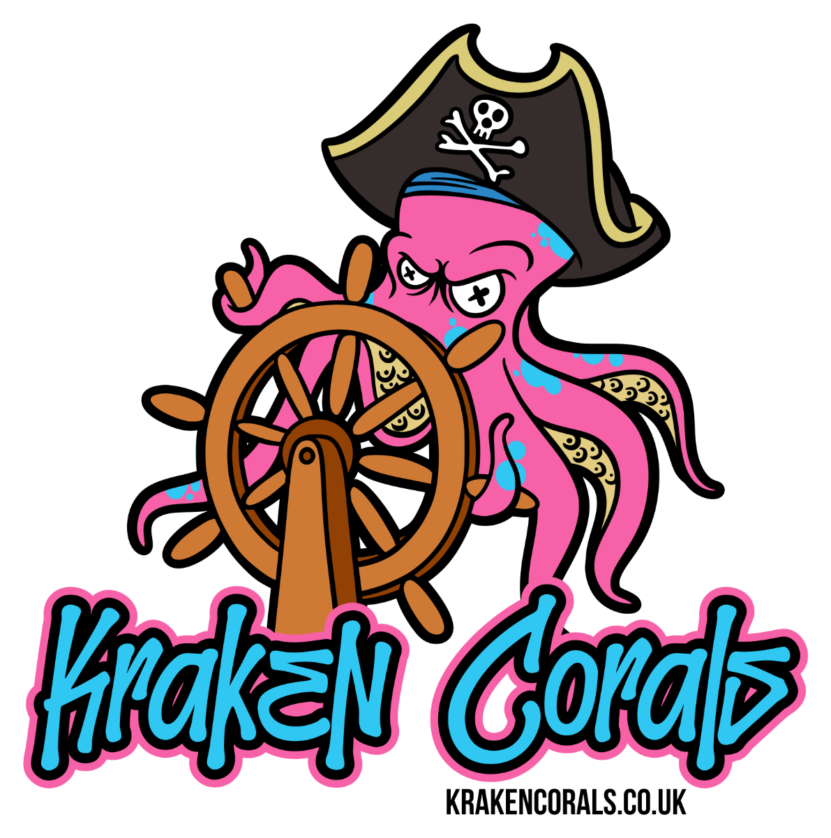 Kraktopus Steering Sticker – Fun Octopus & Nautical Decorative Sticker