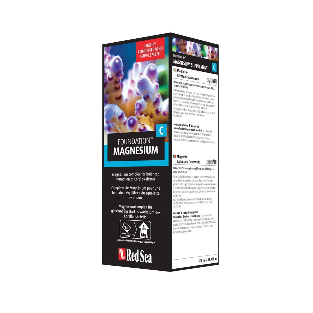 Red Sea Foundation C Magnesium 500ml — Coral Growth Supplement