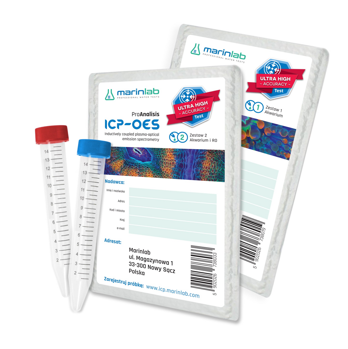 Aquaforest ICP Test Kit 1 – Professional Reef Aquarium Water Analysis & 39-Parameter Laboratory Test