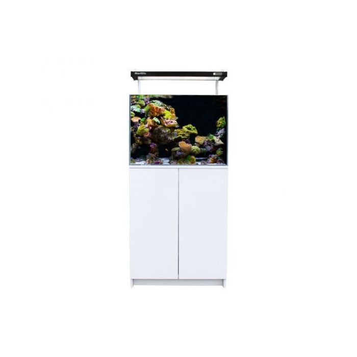 Aqua One MiniReef 120 Aquarium & Cabinet White – LED Reef System with Sump
