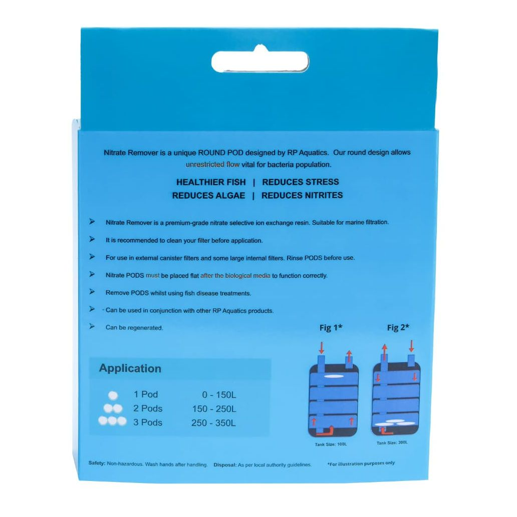 RP Nitrate Remover Marine (3 Pack) – Premium Ion-Exchange Resin Pods for Aquariums