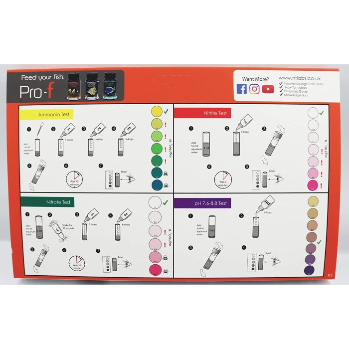 NT Labs Marine Multi-Test Kit | Ammonia, Nitrite, Nitrate & pH Testing