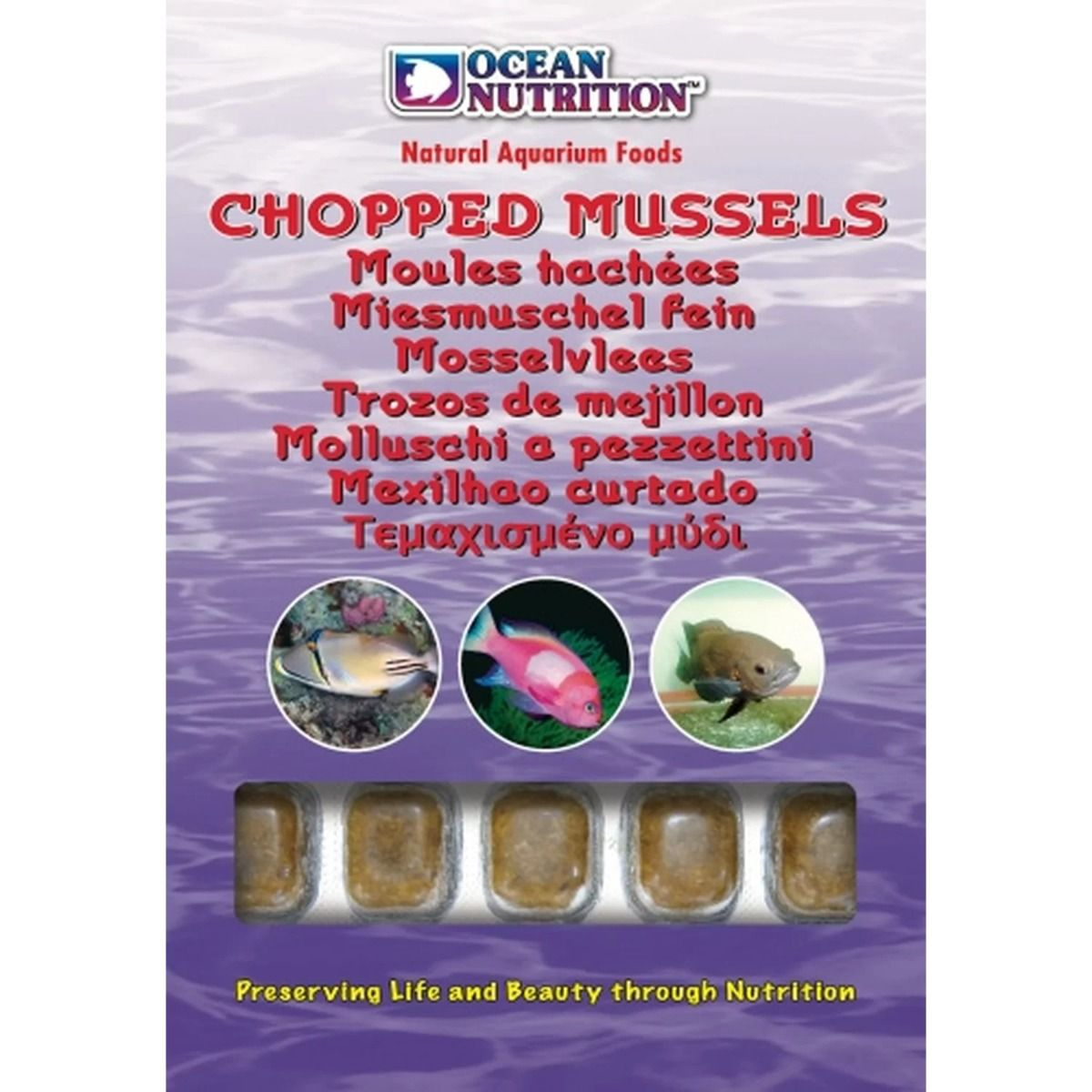 Ocean Nutrition Frozen Chopped Mussel 100g — Marine Protein for Fish & Invertebrates