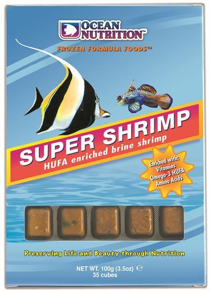 Ocean Nutrition Frozen Super Shrimp 100g — Omega-3 Food for Carnivorous Fish