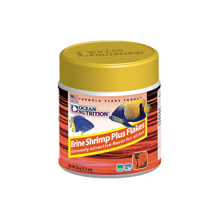 Ocean Nutrition Brine Shrimp Plus Flake 70g - High-Protein Food for Tropical Fish