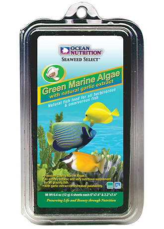 Ocean Nutrition Seaweed Green 30G + Free Clip - Nutrient-Rich Algae for Grazing Fish