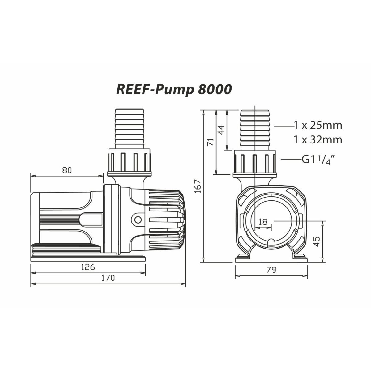 TMC Reef Pump 8000 DC Aquarium Pump – High Flow Silent Return Pump