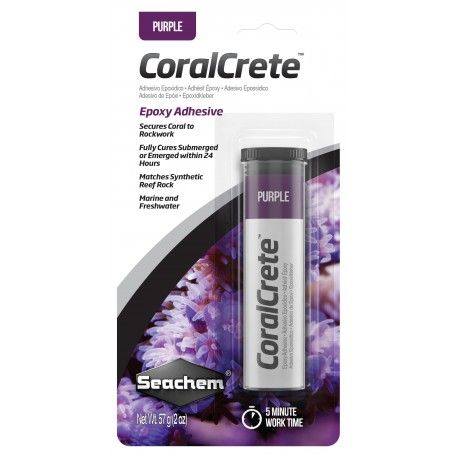 Seachem CoralCrete Purple 57g – Reef-Safe Epoxy Putty for Coral Mounting
