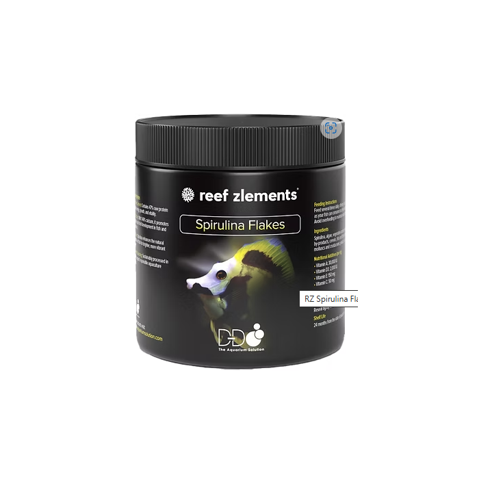Reef Zlements Spirulina Flakes 150g – Premium Plant-Based Fish Food