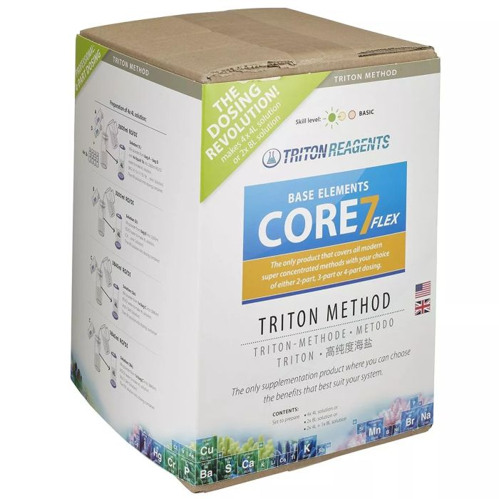 Triton Core 7 Flex Method Bulk 4L Set (Makes 4x4L or 2x8L) - Premium Reef Aquarium Supplement