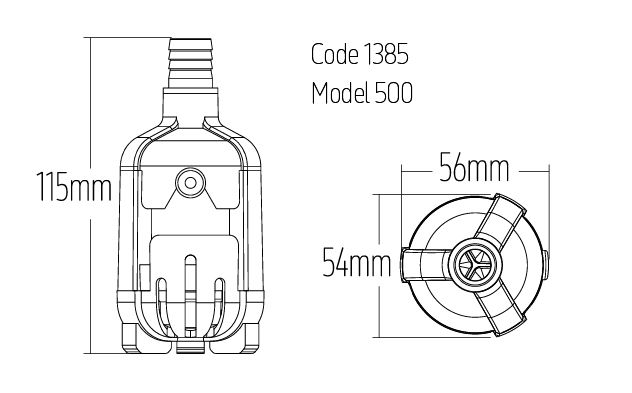 TMC Reef Pump Compact 500 – Ultra-Quiet DC Aquarium Return Pump