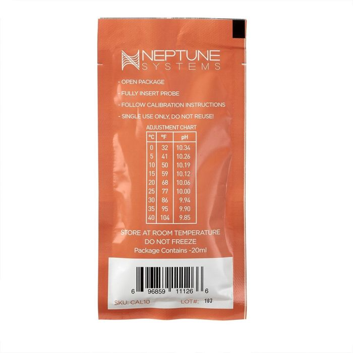 Neptune pH 10.00 Calibration Fluid – Single-Use pH Probe Solution