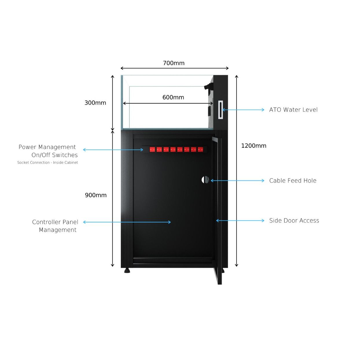 Cade Aquariums Reef S2 Frag Tank 600 Shallow Marine System