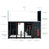 Cade Aquariums S2 Peninsula Aquarium 1800 Marine System