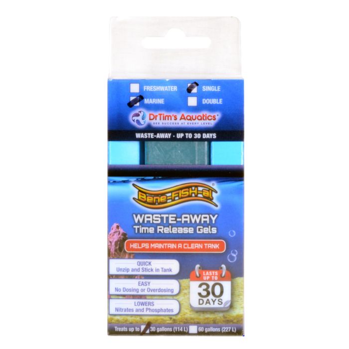 Dr. Tim's Waste Away Gel Medium Single (Up to 30g) - Time-Release Aquarium Cleaner