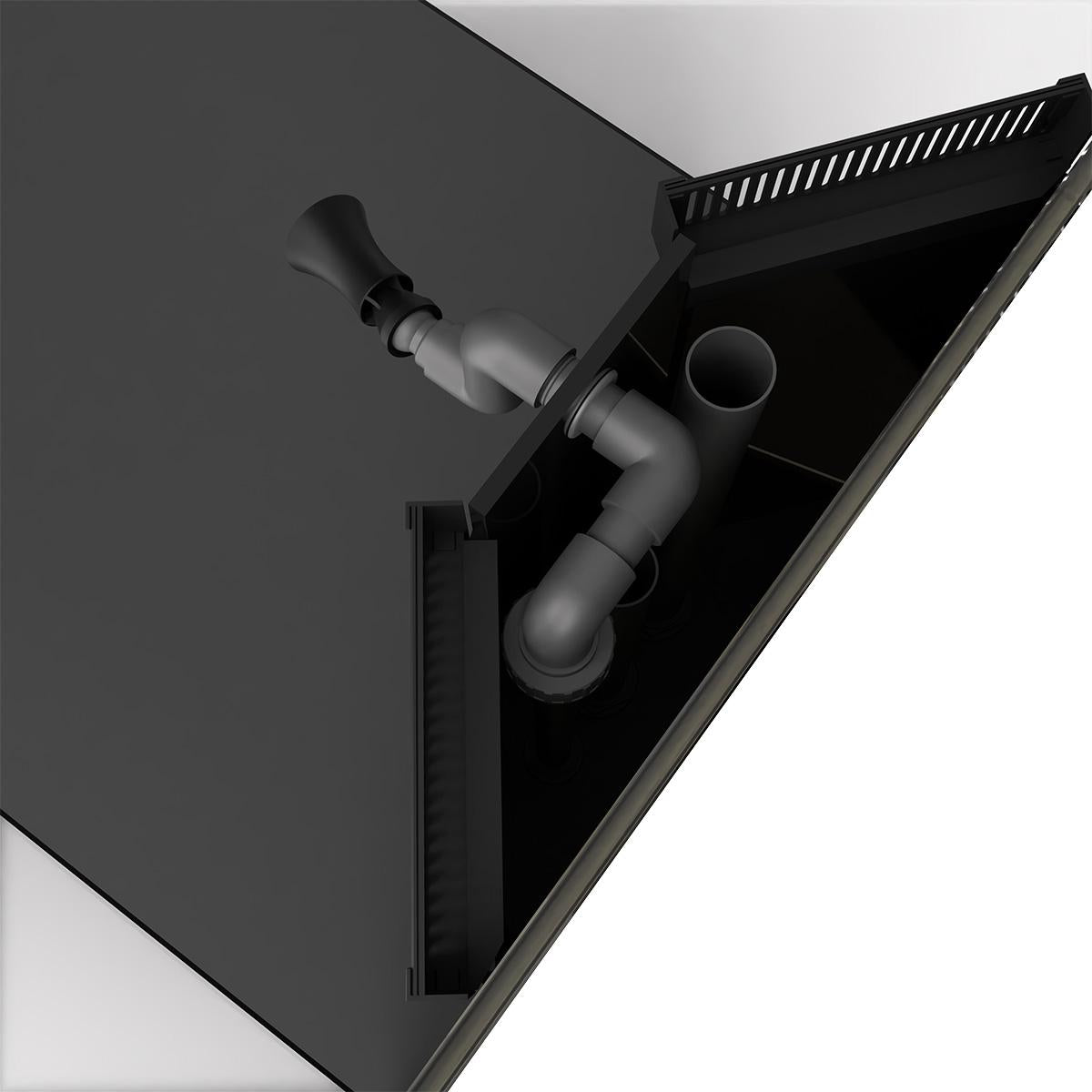 D-D Aqua-Pro Reef Peninsula 1350P – 561L Low Iron Glass Marine Aquarium with Aluminium Cabinet