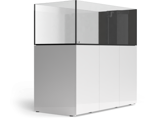 D-D Aqua-Pro Reef Peninsula 1350P – 561L Low Iron Glass Marine Aquarium with Aluminium Cabinet