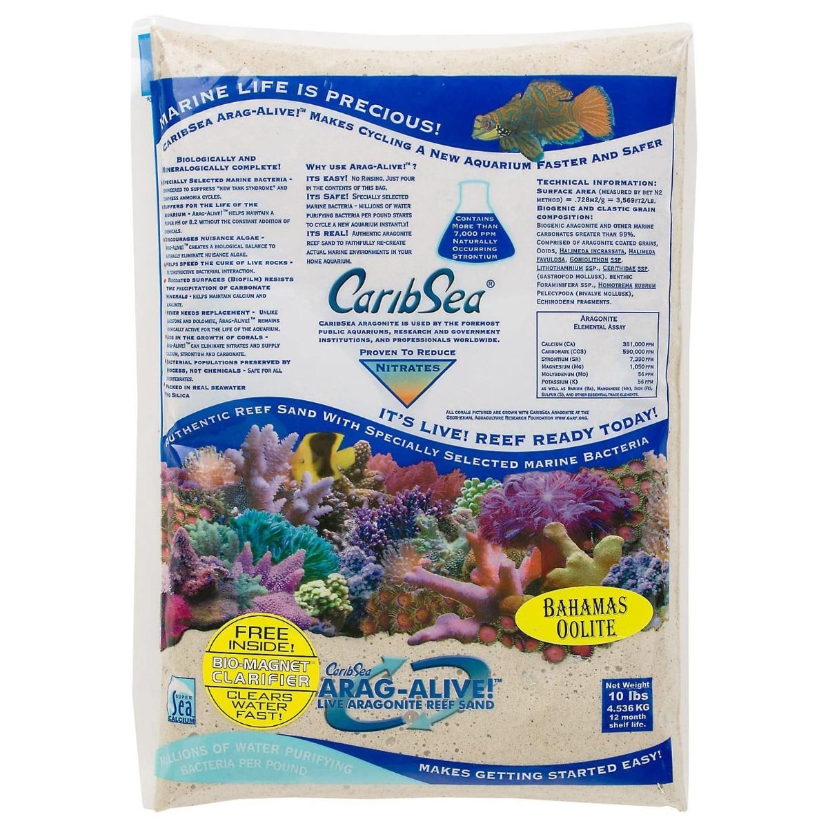 CaribSea Arag-Alive Special Grade Live Sand 20lb – Reef Substrate