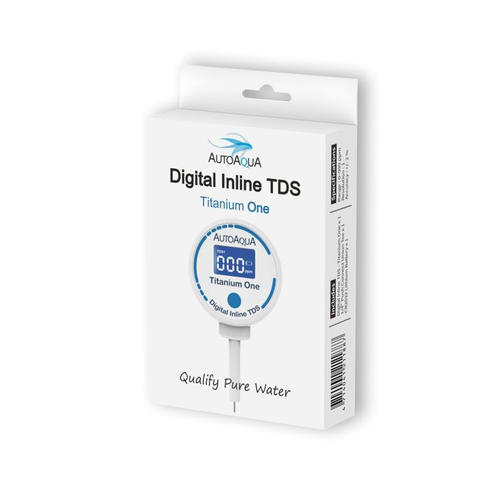 D-D AutoAqua Titanium One TDS Meter - Compact Inline with Titanium Probe