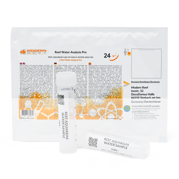 Modern Reef ICP Test Pro Duo – 52 Reef & 49 RO Water Parameters Analysis