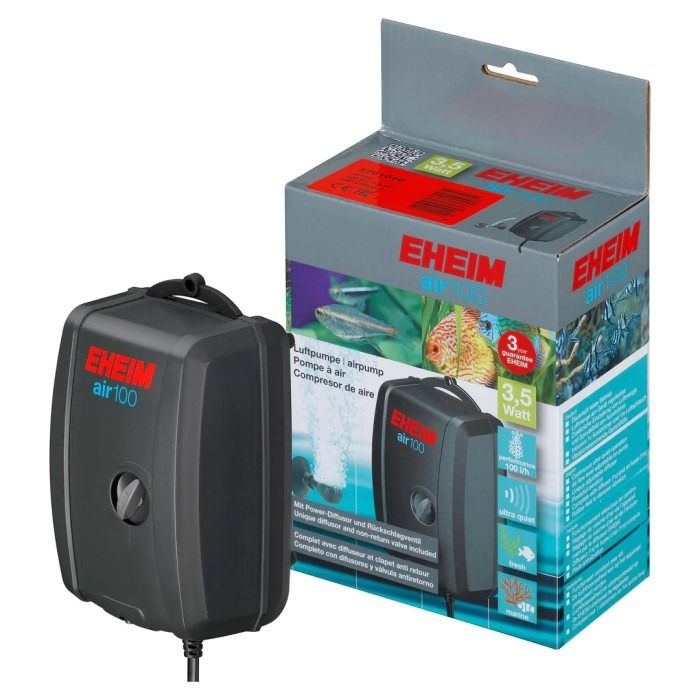 Eheim Air100 Complete Air Pump – Quiet, Adjustable, Durable for Fresh & Saltwater Aquariums