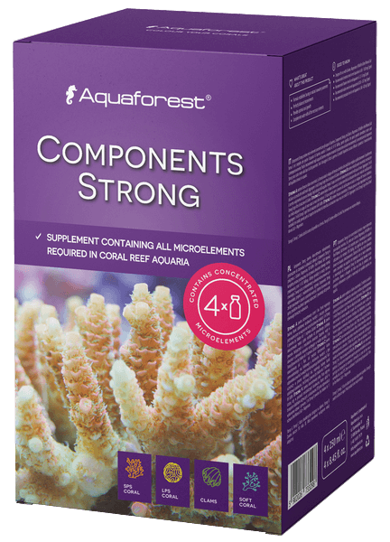 Aquaforest Components Strong 4 x 250ml – Reef Trace Element Supplement Set for Balling Method