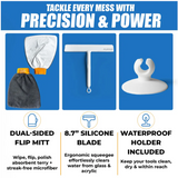 Flipper Squeegee & Mitt Set – Dual-Action Cleaning for Aquariums & Surfaces