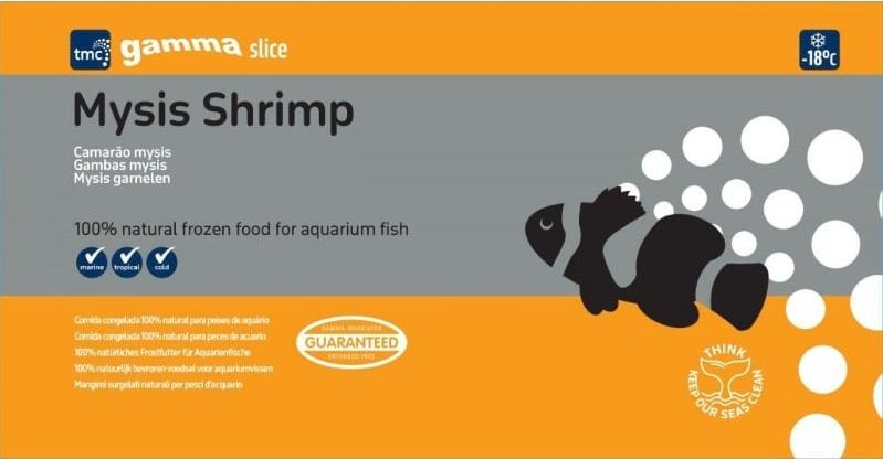 Gamma Slice Mysis Shrimp 250g - High-Quality Marine & Tropical Fish Food
