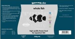 Gamma Slice Whole Fish Flat Pack 250g – High-Quality Marine Fish Food for Aquariums