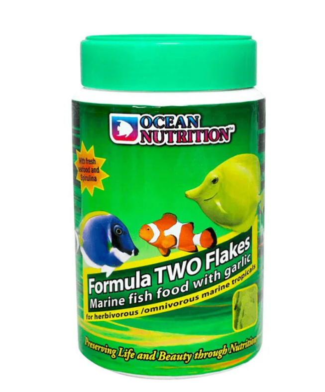 Ocean Nutrition Formula Two Flake 156g - Algae-Based Food for Herbivorous Fish