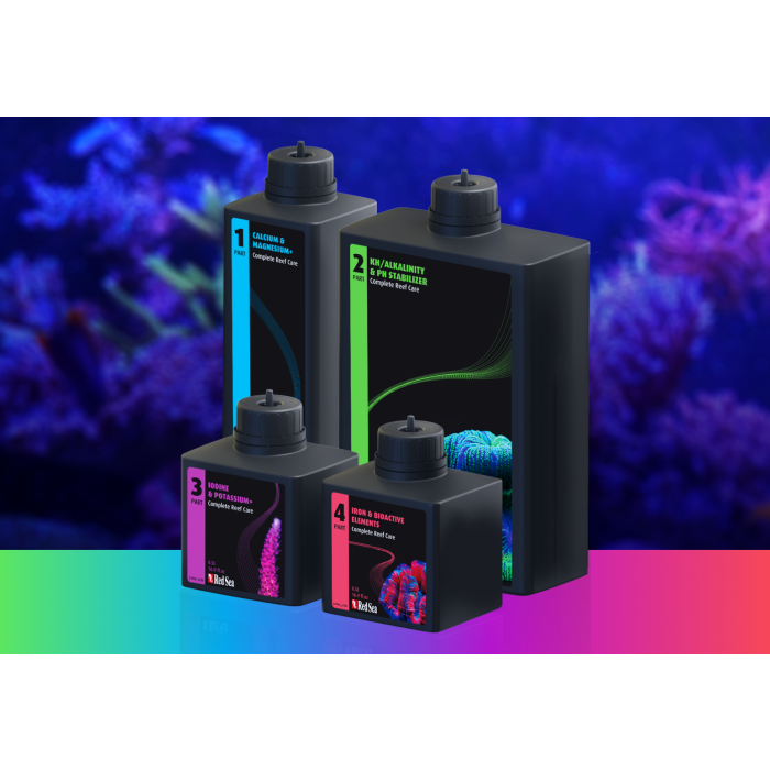 Red Sea 4-Part Complete Reef Care (600L) — Coral Growth & Color System